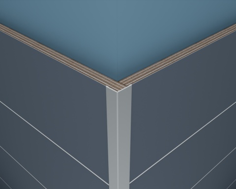 Profil końcowy "L" mały 2400x15x12mm - ALU