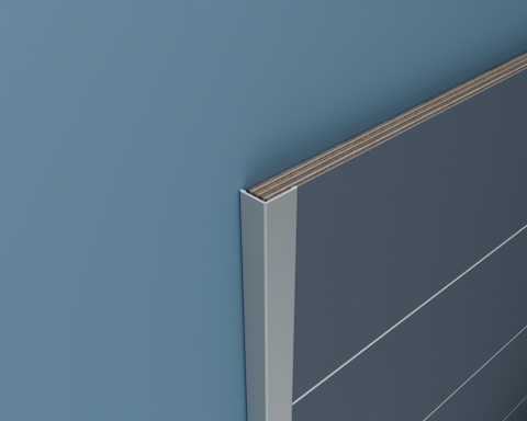 Profil końcowy "L" mały 2400x15x12mm - ALU